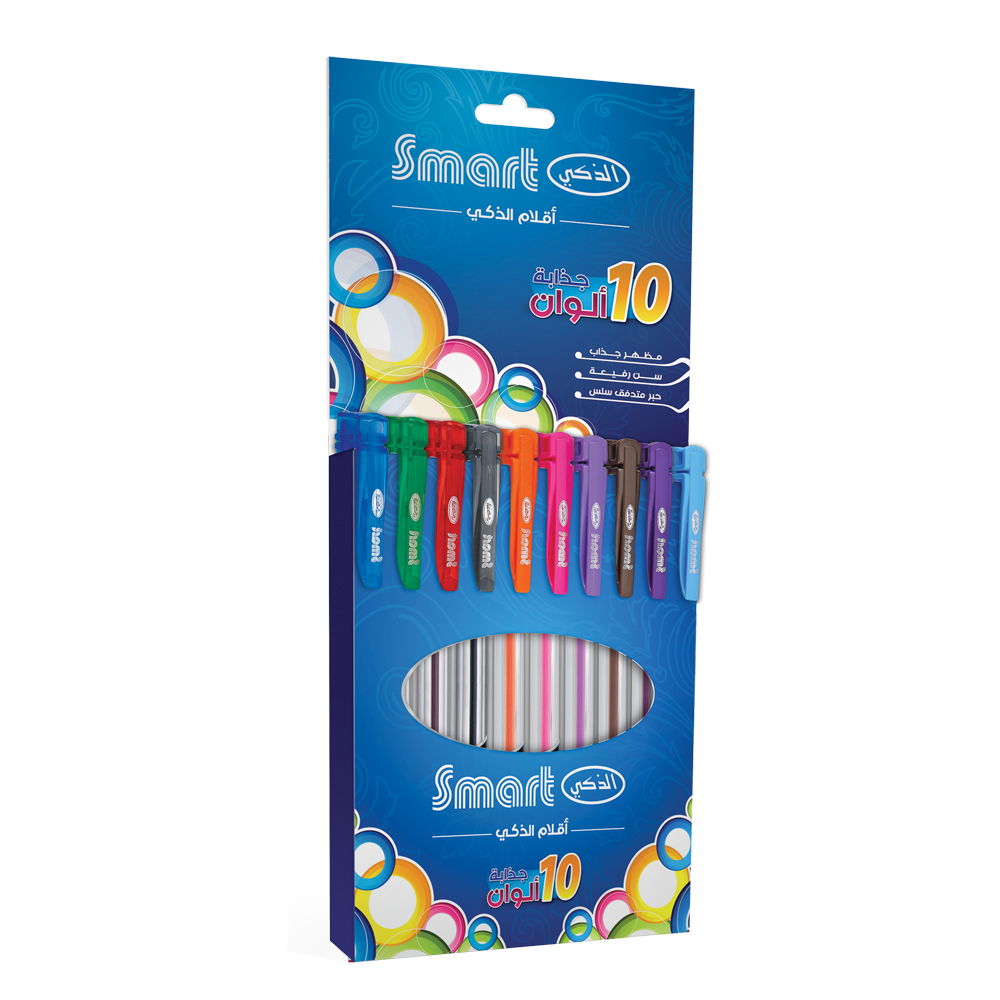 طقم أقلام جاف الذكي 10ألوان SMART